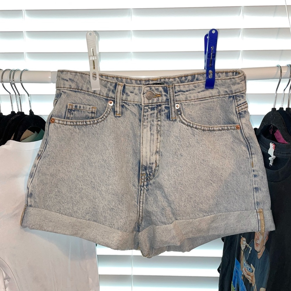 Target acid wash high waisted denim retro shorts